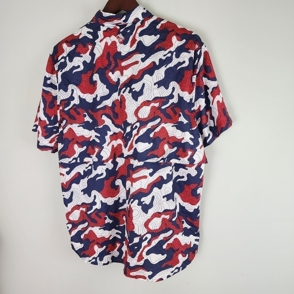 Ocean Coast Short Sleeve Button Down UV Protective Fishing Shirt Size Medium - Picture 2 of 7